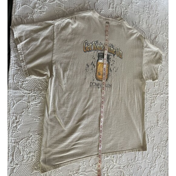 Down South Moonshine Get Your Shine On T-Shirt Light Beige Size XL - Picture 5 of 10